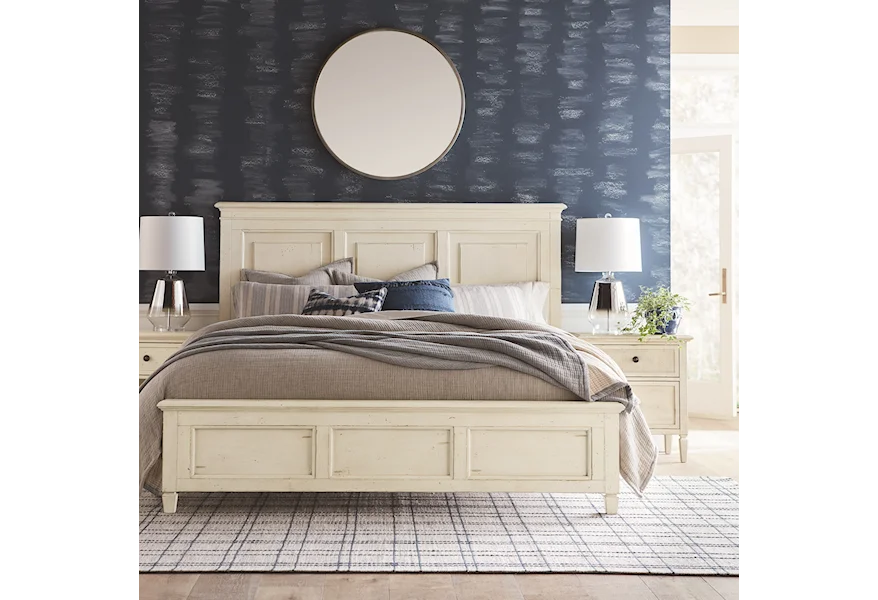 Shoreline King Panel Bed by Bassett at Esprit Decor Home Furnishings